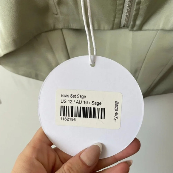 Princess Polly Elias Corset Set NWT Sage Green Size 12 - Picture 14 of 14